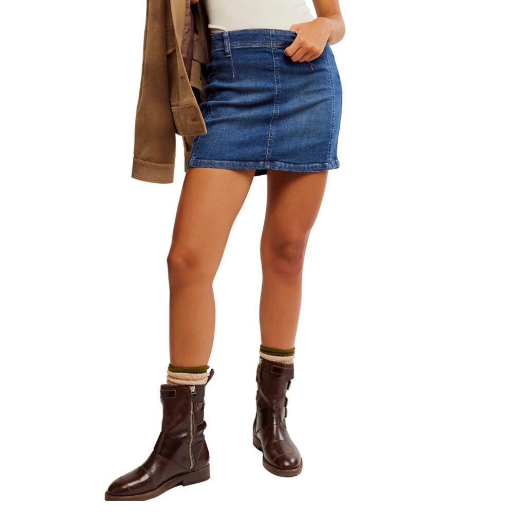 We The Free Women's Helix Daylight Denim Mini Skirt Size 27